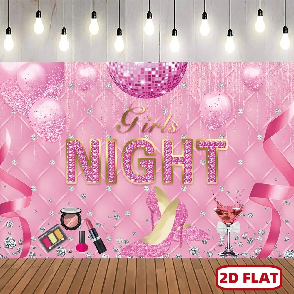 1pc Polyester 2D Flat Glitter Print High Heels Shimmer Wall Photo Backdrop, Rose Gold Pink Wedding Party Decor for Girls' Bachelorette, Bridal Shower Banner Ornament, Shimmer Wall Backdrop, Photo Backdrops