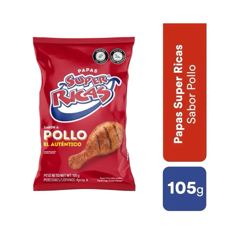 Super Ricas Chicken Flavored Chips 105g Bag