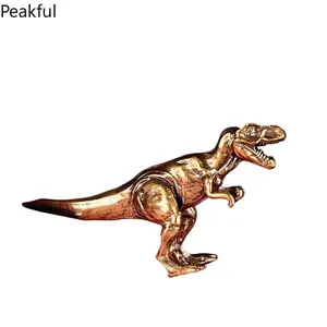 Solid Brass Tyrannosaurus Rex Statue – Handcrafted Jurassic Dinosaur Ornament, Realistic Animal Figurine, Great Gift for Dinosaur Fans, Ideal for Home Decor, Office & Gift Ideas