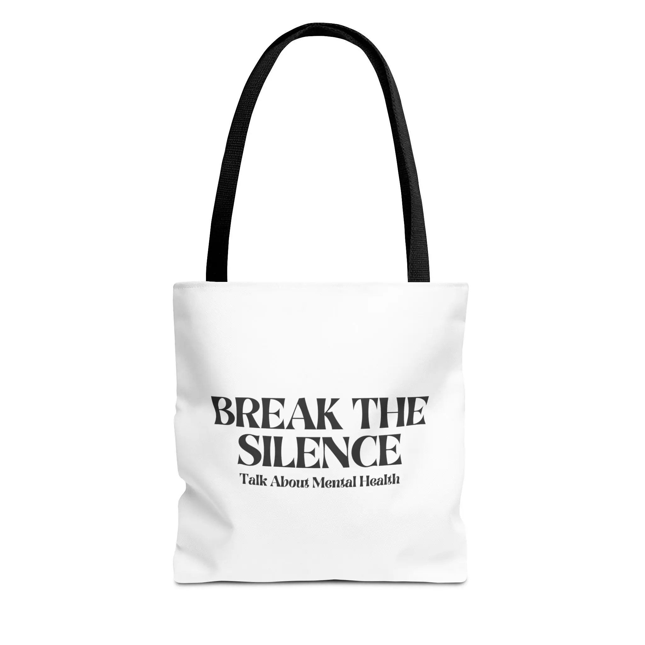 Break the Silence Mental Health Awareness Tote Bag, Anxiety Depression Support, Canvas Carryall, Eco-Friendly Shopper, Reusable Grocery Bag,