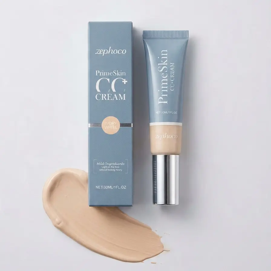 Lightweight Daily CC Cream, Hydrating Tinted Moisturizer with Oil Control for a Natural Blendable Correction - For All Skin Tones, 30ml, Foundation