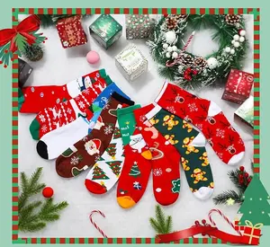 18 Pairs Christmas Socks Bulk Christmas Socks Gifts for Men and Women Family Funny Christmas Gifts Casual Crew Socks