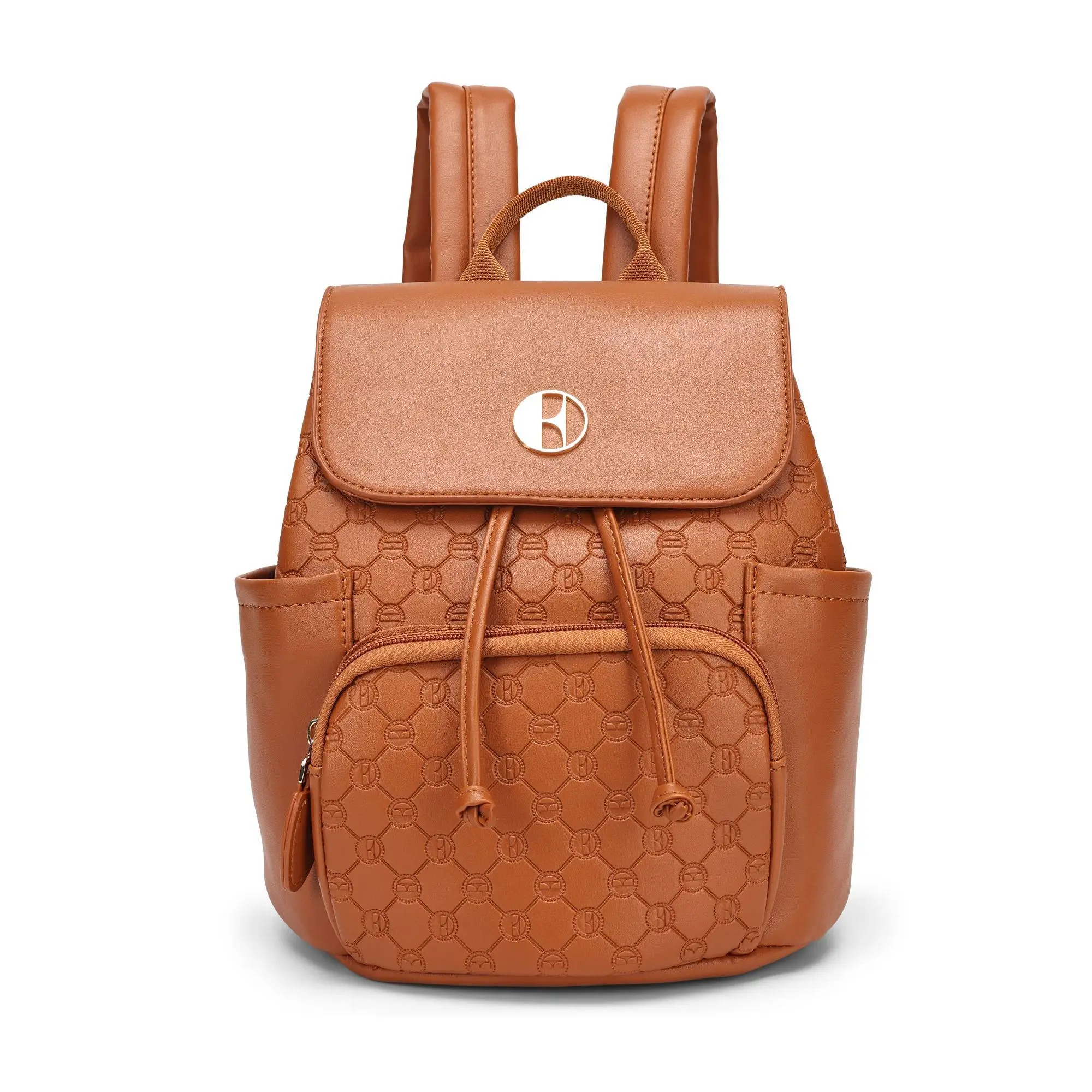 ELLE Compass Vegan Leather Monogram Mini Backpack ELLE Compass Vegan Leather Monogram Mini Backpack