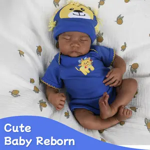 #mothersdaygift [WOOROY] Reborn Baby Doll Clearance - Birthday & Christmas Gift, 18" Africa American Black & Brown Skin Lifelike Doll with Cloth Body, Realistic Baby Dolls, Gift Ideas for Kids 3+ Rebornbabydoll