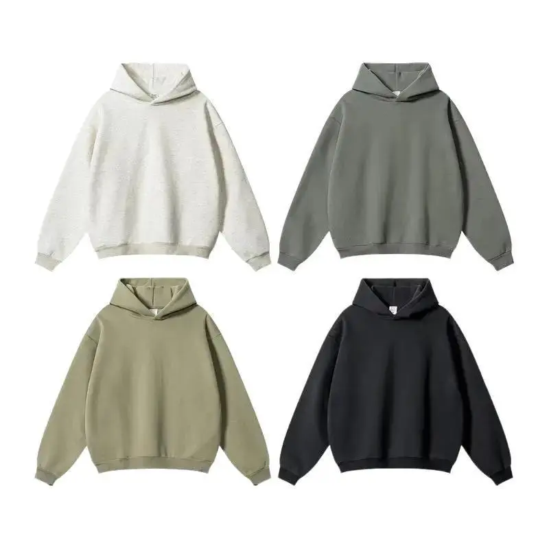 Premium Quality Unisex Heavyweight Blank Pullover Hoodie Jacket 345GSM Fleece Relaxed Fit with Hidden Pockets for Everyday Wear