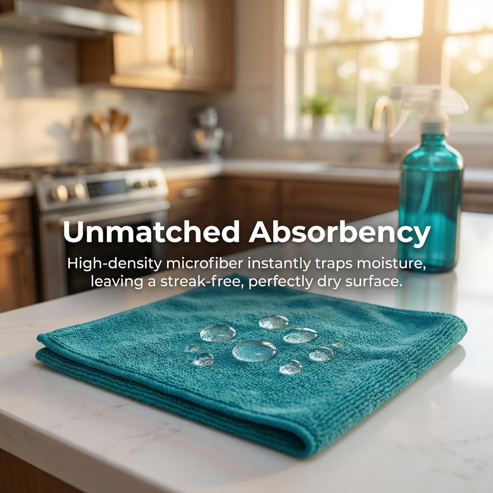 NEW Ultra Absorbent Quick-Dry Microfiber Cloths, 5/10/20/50pcs, 9.84x9.84in, Scratch-Free Microfiber Cleaning Towels, Ideal for Kitchen & Bathroom, Durable & Vibrant Colors