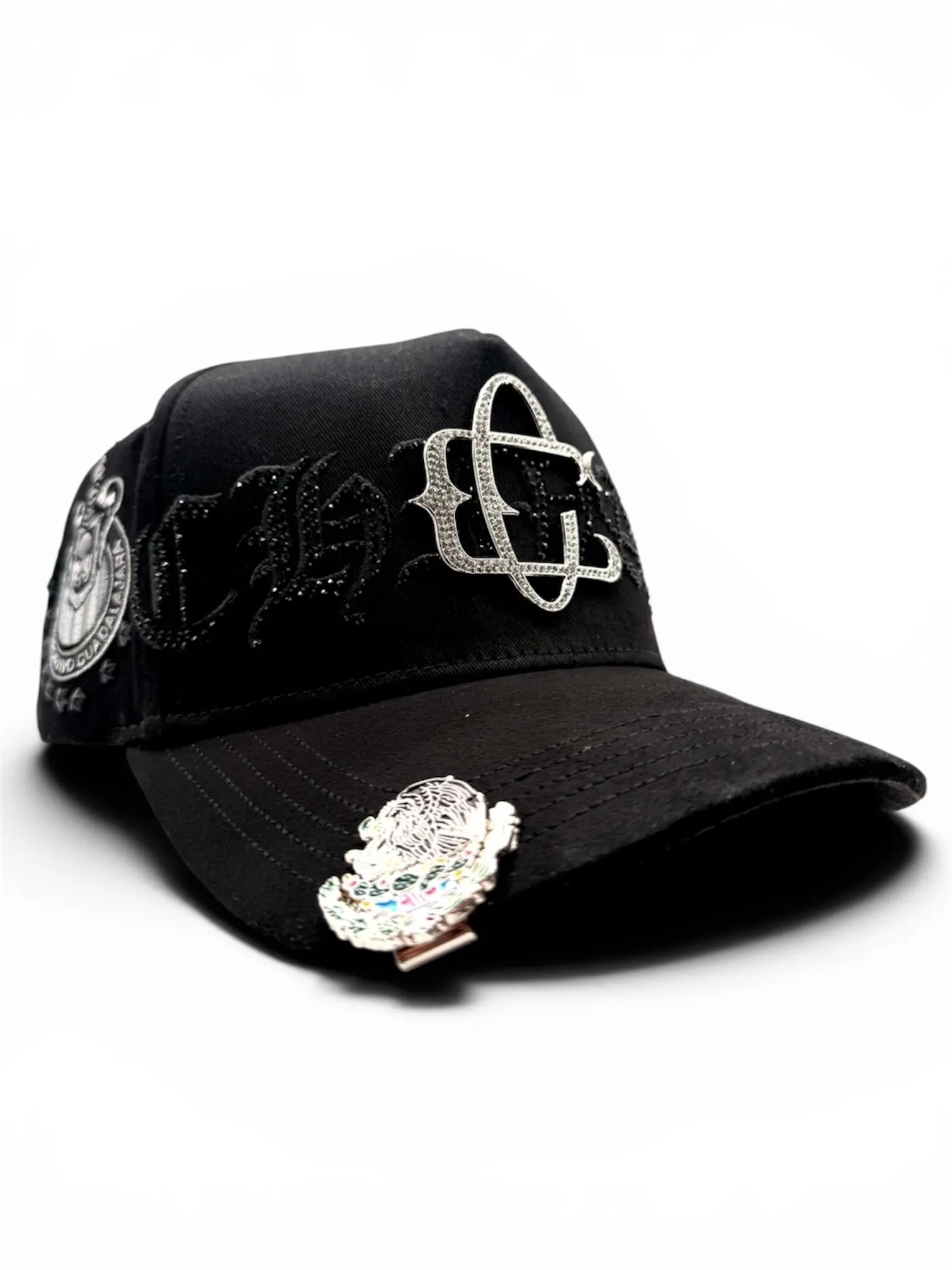 Chiva de Guadalajara Jalisco Mexico Hat con Logos Metalicos con Rhinestones