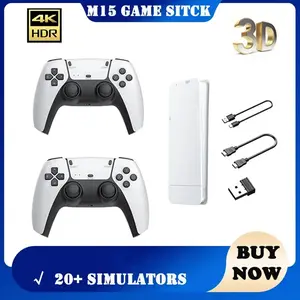 M15 Plus Retro Game Console Stick with 20,000+ Classic Games, Controller Included, Upgraded Gaming Experience for Nostalgic Gamers