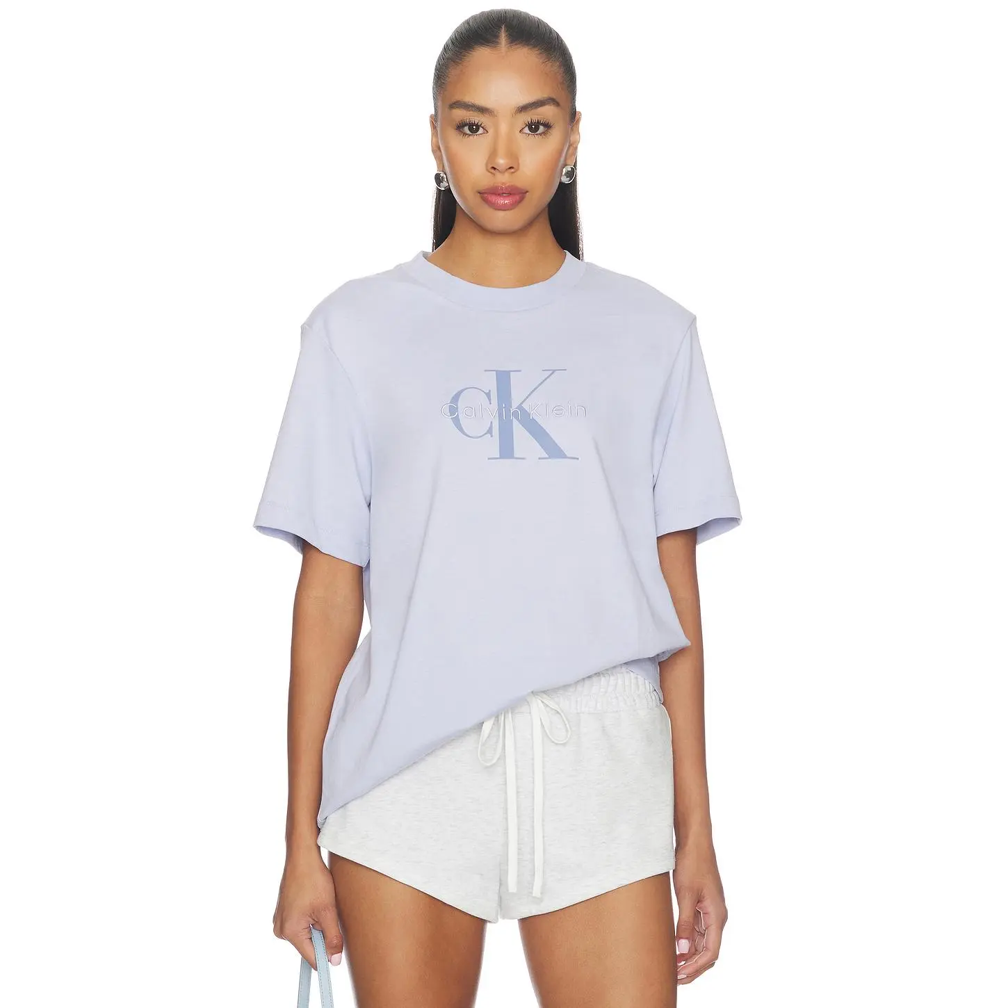 Calvin Klein 20's Short Sleeve Hero Monologo Tee in Casual Blue Unisex
