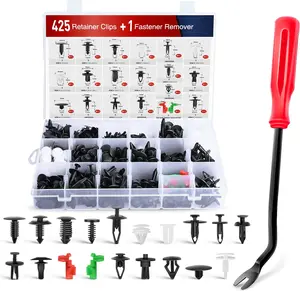Nilight 425 Pcs Car Retainer Clips Fastener Remover Tailgate Handle Rod Clip - 19 Most Popular Sizes Auto Push Pin Rivets Set - Compatible with GM Ford Toyota Honda Chrysler Black Replacement Automotive Accessories Vehicle  dealsforyoudays