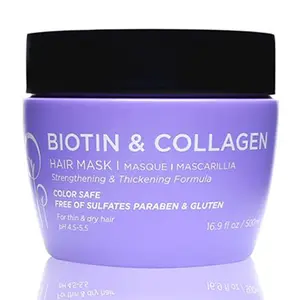 Luseta Strengthening Hair Masque with Biotin Deep Treatment, Miracle Repair for Dry, Damaged, & Frizzy Hair, 16.9 Ounces