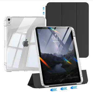 Transparent Protective Case, Tablet Casing, Anti-Drop, Compatible with iPad Air 4-8, Pro 13/12.9, Mini 6/7, 10th/11th Gen, 7-9 Gen, M2/M3, Pen Slot, Detachable, Ipad Accessories