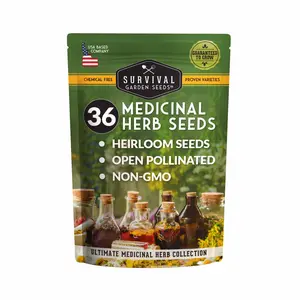 Survival Garden Seeds Ultimate Medicinal Herb Collection 36 Heirloom Seed Packets for Outdoor & Indoor Gardening Non-GMO Quality Seeds