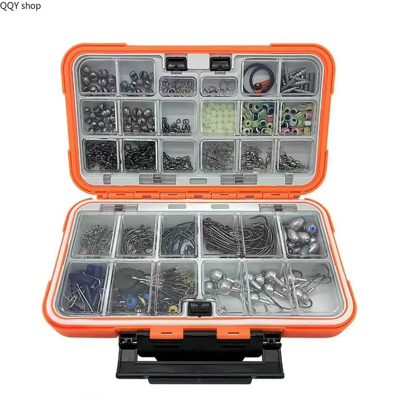 410Pcs Fishing Lure Accessories Kit, Multifunctional Fishing Tackle Set with Rubber Beads,fishing bait lures girl Swivels and Connectors, Durable Universal Fishing Gear, Complete Terminal Tackle for Lure, Rock and Sea Fishing for Anglers