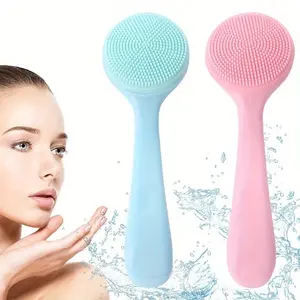 1pc  Manual Facial Cleansing Brush, Facial Care Tool, Skin Friendly Waterproof Face Cleaning Scrubber Exfoliator Cleanser For Blackheads Whiteheads Makeup Residues Removal