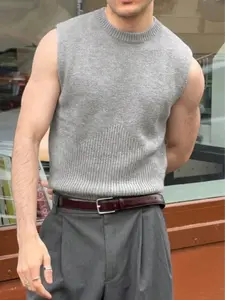 Men's Colorblock Argyle Pattern V Neck Fitted Sweater Vest, Casual Sleeveless Jumper Vest for Spring & Fall, Fashion Men's Knit Clothing for Daily Wear, Menswear Tops, Garment