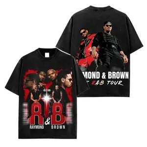 🎵✨ R&B Tour 2026 Duo Premium Cotton T-Shirt, Retro R&B Music Graphic Tee, Urban Soul Hip Hop Streetwear Shirt, Concert Tour Merch, Oversized Unisex Fan Tee, Vintage Music Apparel, Gift for Music Lovers