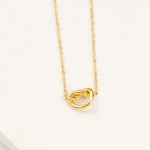 Elegant Love Knot Pendant Necklace for Women, Dainty Minimalist Statement Necklaces, Timeless Everyday Wear Jewelry, Perfect Gift for Her, Versatile Accessory for Party Daily Outfit, Premium Craftsmanship Design