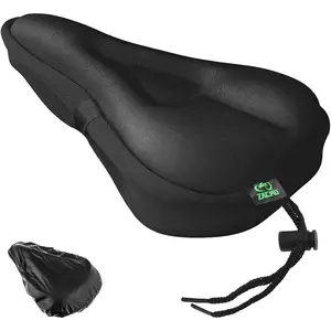 ZACRA Gel Padded Bike Seat Cushion for Men Women Comfort Extra Soft Exercise Bicycle Seat Compatible with Peloton Outdoor & Indoor Bike Saddles