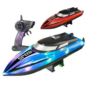 Remote Control Boat, RC Boat, High-Speed Water Toy, Remote Control Speedboat Toy, Boy Gifts, Pool Toy for Swimming Bath Lake Ocean, Outdoor Play, Christmas Gifts
