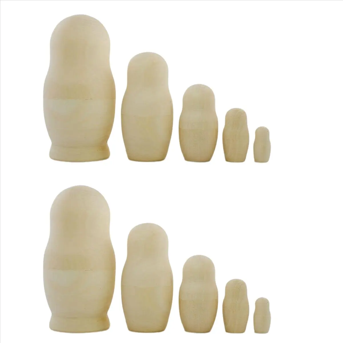 10X Unpainted Russian Nesting Dolls DIY Blank Nesting Dolls Unfinished Nesting Doll Kit Matryoshka Nesting Dolls Art Wooden