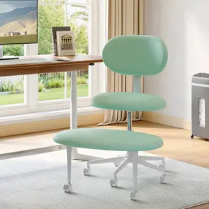 【Deal】Nost & Host Egg-Shape Ergonomic Cross-Legged Swivel Chair - Adjustable Height, Back Support, Versatile for Home & Office Use, 360-Degree Swivel, Memory Foam Cushion, 5 Durable Casters