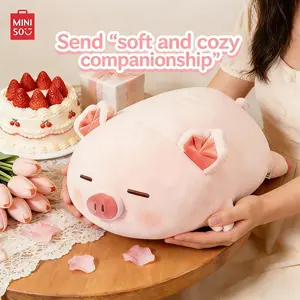 MINISO Super Soft Strawberry Pig Plush Doll Cozy Sleep Companion & Lovely Birthday ,Gift for Girlfriends & Friends Versatile Pillow Accessory#Summervibes