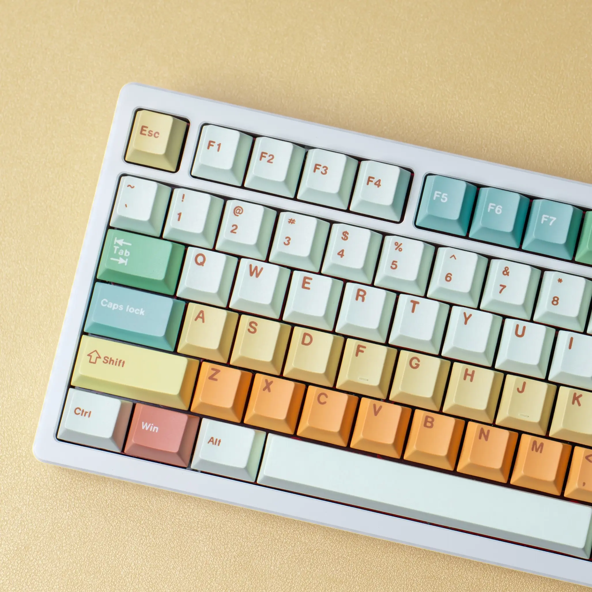 Candy House Keyboard Keycaps Moa/Cherry Profile PBT 7U Alice Layout Space Keys Big Set Compatible with ISO German For Mx Switches