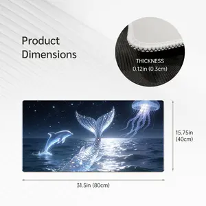 LIVEKEY XXL Large Gaming Mouse Pad, 31.5x15.75in Landscape Nature Design, Non Slip Mousepad, Reinforced Edges, Gaming Setup Accessories for Office Desks