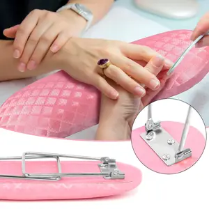 Professional Microfiber Leather Nail Arm Rest, Anti-Slip Hand Support Holder for Acrylic Nails, Essential Tool for Nail Technicians