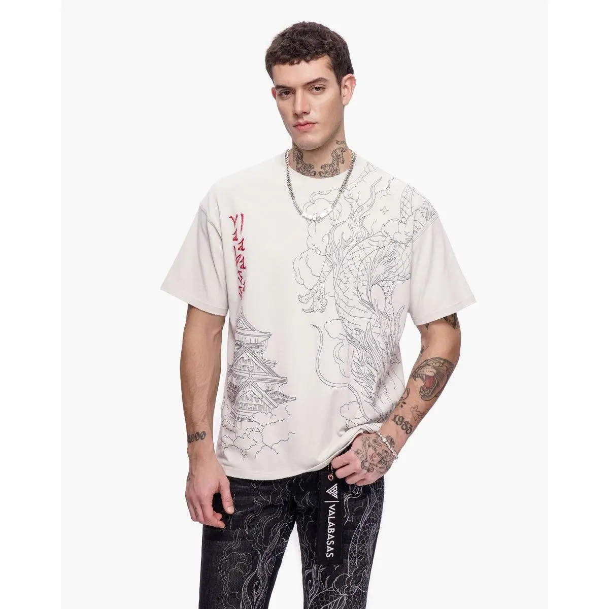 Valabasas | Mist Temple Tee - Washed White