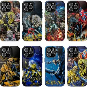 Iron Maiden Phone Case , The Number of the Beast, Powerslave, Piece of Mind, Eddie Metal Album Art for iPhone 11 12 13 14 15 16 Pro Max Plus X SE, Samsung S21 S22 S23 S24 S25 FMH