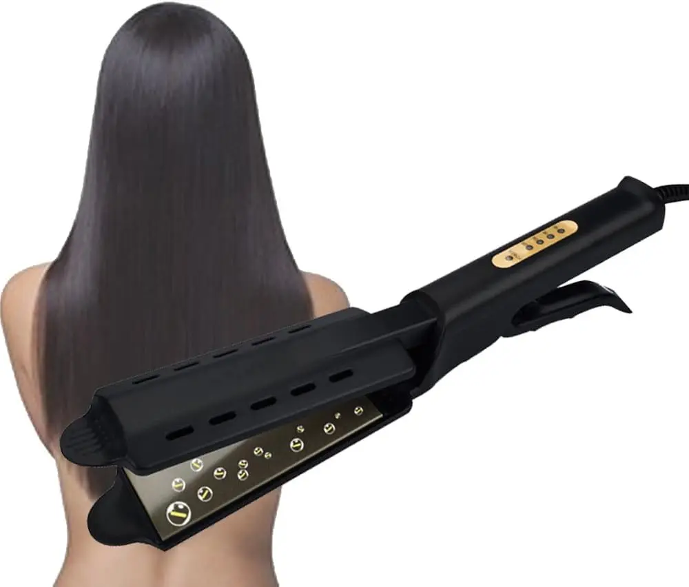 Extra Wide Flat Iron Hair Straightener Fast Heating Styling Tool with 4 Temperature Settings for All Hair Types (US Plug 110‑240V),back to school,back to school haul