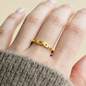 Dainty Claddagh Ring · Minimalist Rings · Celtic Rings · Cute Friendship ring · Solid Sterling Silver · 18k Gold · Gift for her · Bridal Gifts