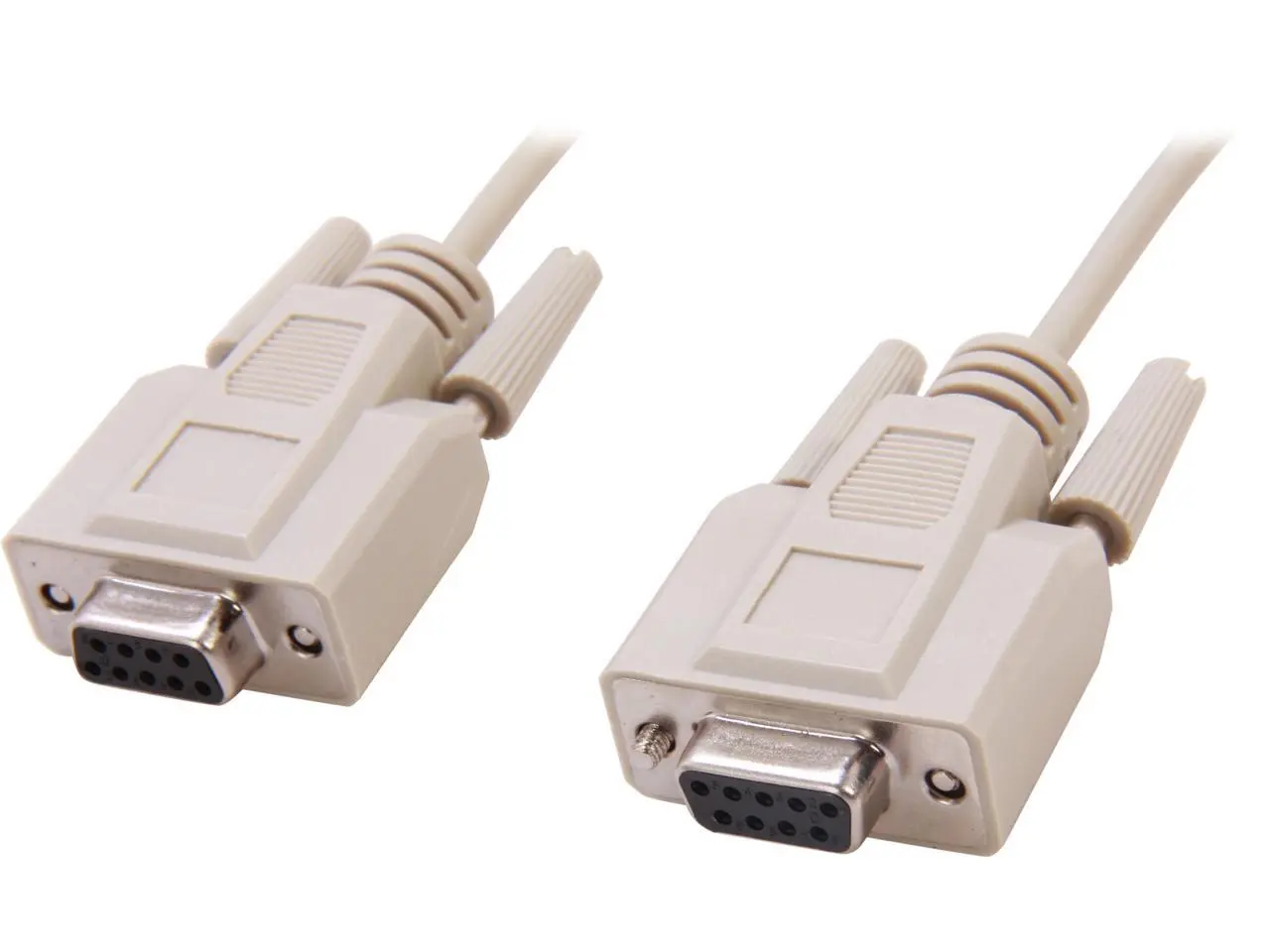 C2G 03044 DB9 F/F Serial RS232 Null Modem Cable, Beige (6 Feet, 1.82 Meters)
