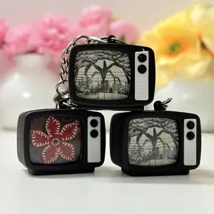 StrangerThings Creative Small TV Keychain Glowing and Sound Pendant