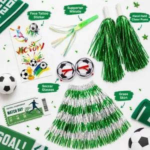 Football Fan Cheerleader Set, Handheld Baton Raincoat Skirt, Includes Eyes, Whistle, Baton, Skirt, Live Event Shouting Prop