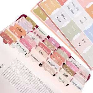 Bible Tabs for Bible Book Markers - Pastel Paper Index Tabs for Men's Bible Study, Bible Journaling Supplies, Perfect Christian Gift for Youth & Teens