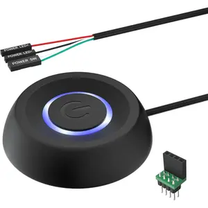 PC Power Button, Desktop Power Button PC External Power Switch ON Off LED PC Power Supply Button SW Extension for Computer Motherboard