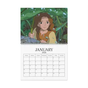 Anime 2026 Wall Calendar, Ghibli Calendar, Whimsical Worlds, Cute Kawaii Planner, Gift for Anime Fans, Studio Ghibli Keepsake, Aesthetic
