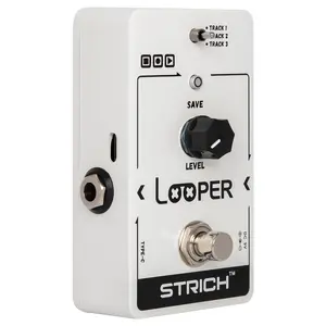 STRICH Looper Guitar Effect Pedal with 3 Slots For Saving Loop Tracks, USB for Audio Import/Export, 90mins