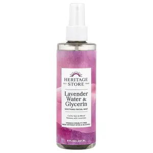 Heritage Store Lavender Water & Glycerin Soothing Facial Mist, 8 fl oz (237 ml)