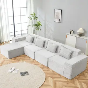 Aobtkel,L-shaped sofa with no frame; no assembly required ,Modern modular furniture, featuring cushioned sofas designed for living rooms and bedrooms; bed-style sofas; space-saving recliner designs – convertible velvet fabric, foldable daybed sofa.