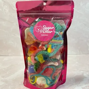 Gummy & Sour Candy Mix - Sour and Soft Gummy Candy with Mixed Flavors - 4 oz & 8 oz & 1 lb Candy Bag Sweet Bonbon