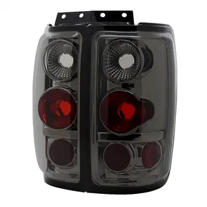 1997-2002 Ford Expedition Tail Lights (Chrome Housing/Smoked Lens)