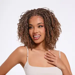 [Limited Deal] Frodio Veralux™ Fiber 12'' Synthetic Wig Micro Twist Curly Wigs 11X4 Closure HD Lace Dreadlock Wig Pre Cut Lace #summervibes