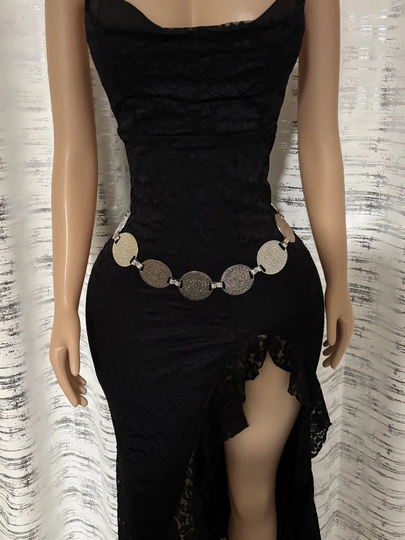 SIDE SLIT LACE DRESS