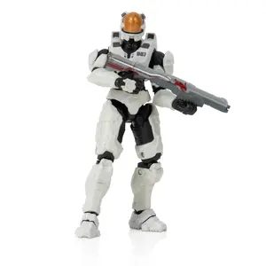 Halo Kelly-087 - Deluxe 4-Inch Articulated Figure with “Oathsworn” Shotgun, Fleet feet, Blue Team Support, Iconic Spartan MJOLNIR