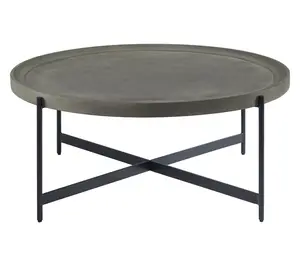 Alaterre Furniture Brookline 42" Concrete-Coating Wood Table Alaterre Furniture Brookline 42" Concrete-Coating Wood Table