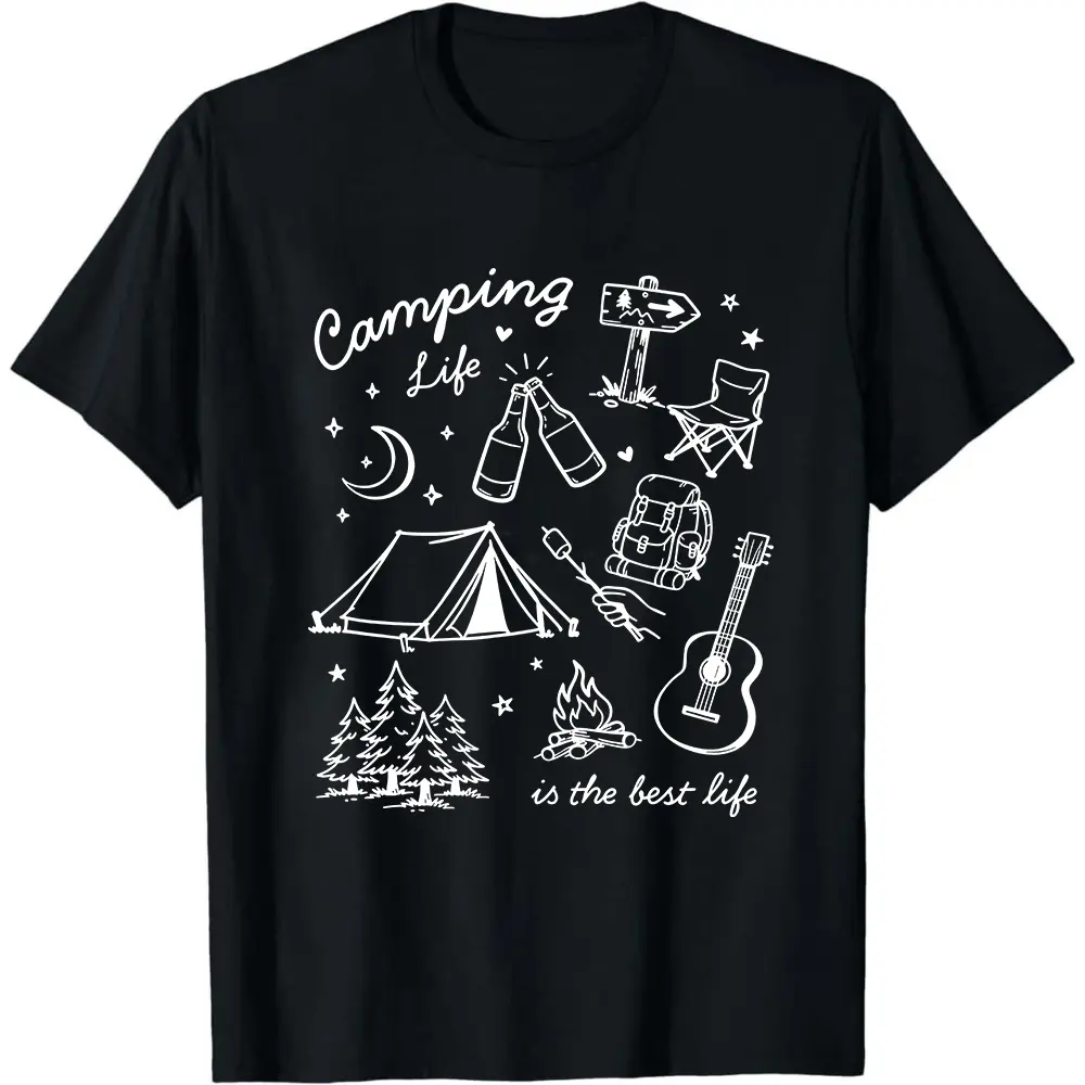 Camping Life Shirt, Camping Shirt Women, Outdoor Adventure Shirt, Campfire Shirt, Hiking Shirt, Nature Lover Gift, Camping